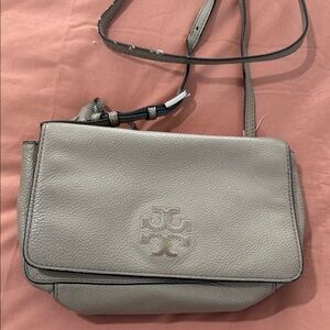 Tory Burch Taupe Thea Crossbody Bag